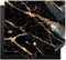 KitchenYeah© Induction Hob Protector Mat 20.5x23.6 / 60x52 cm Stove Cap Top Cover Kitchen Cooker Covers for Electric Hobs Vinyl Marble - Black - Gold - Texture