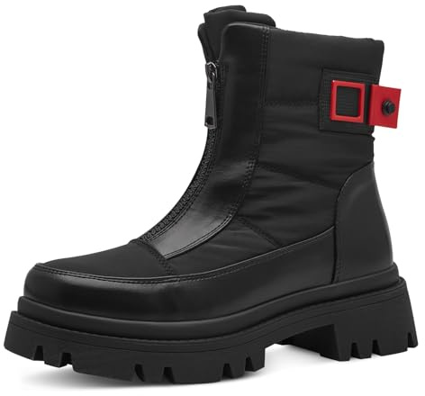 MARCO TOZZI Damen Stiefeletten ohne Absatz Winter mit Plateau