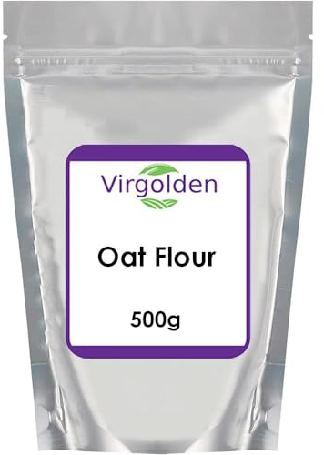 Oat Flour 500g by Virgolden - Low-Carb Oat Flour with Protein & Dietary Fiber, Vegan, Non-GMO, for Baking, Cooking & More
