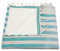 ANNA ANIQ Fouta Hamamtuch mit Frottee (eine Seite) - XXL Extra Groß 100x180 cm Strandtuch Saunatuch - 100% Baumwolle, Bade-Tuch, Picknick-Decke, Yoga, Pestemal, Strand-Handtuch (Grün gestreift)
