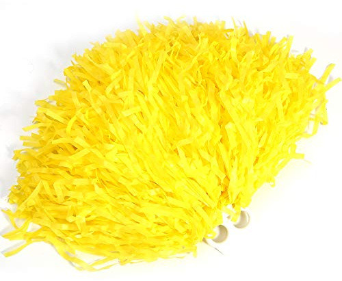 2 Stück Pom Poms, Cheerleading Poms, Modische Cheerleader Pom Poms, Sportmannschaftsgeist, Cheering Squad, Für Kinder Und Erwachsene, Partygeschenke(Gelb)