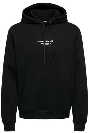 Only & Sons Herren Onscurated Reg Hoodie Sweat Kapuzenpullover (1er Pack)