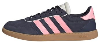 adidas Mujer BREAKNET Sleek Shoes, Shadow Navy/Pink Spark/Off White, 36 EU