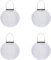 XNSHUN 4er Set Solar Außen Laterne Lampions Rund, Bunte Outdoor Lampions, Wasserdicht Hängende Gartenlaterne LED-Laterne, Für Garten, Balkon, Hochzeit, Party Deko (C)