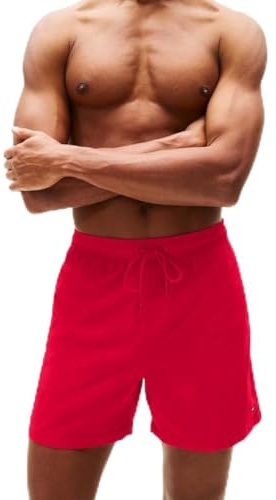 Tommy Hilfiger Drawstring Um0Um03477 Maillot de Bain, Red (Medium Red), S Homme