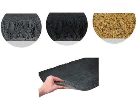 Zerbino in cocco Grigio, Nero o Naturale (Grigio, 40 x 70 cm. 23mm)