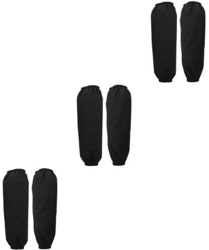SEWOART 6 Piezas manga impermeable manguitos reutilizables manguitos de cocina manga del brazo para la cocina manguitos para el hogar mangas de cocina Mangas largas lona alquitranada Black