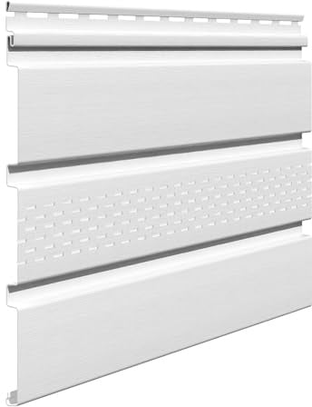 Vilo Kunststoffpaneele SV-07, Lange 2.7M, Deckenpaneele, für Innen und Außen, Dachpaneele, Wandblende, Holzoptik, Witterungsbeständig und pflegeleicht, Weiß, 10 Stück