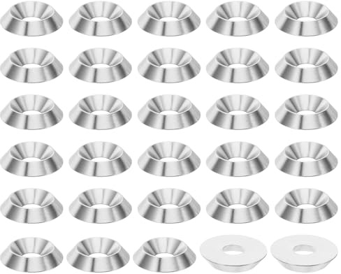 PATIKIL M8 Senkkopf Unterlegscheibe, 30 Stück Edelstahl Unterlegscheiben, M8x25 mm Senkscheiben, Zierscheiben für Senkkopfschrauben Konstruktionen, Konisch