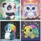 WuGU 4PCS Diamond Painting Niños, DIY Pintura Diamante 5D, Juego Cuadros de Diamantes Cartoon, Regalos y Manualidades Niños Niñas 6 7 8 9 10 11 12 Años