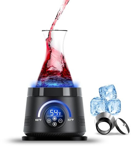 Premium-Luxus-Weinbelüfter & Kühler: belüftet und kühlt schnell Wein, Saft, Soda, Bier. Multifunktional, 1500 ml Fassungsvermögen, elegantes Design, leiser Betrieb. Perfekte Weingeschenke und Zubehör.