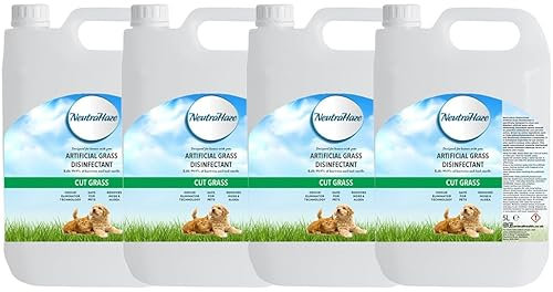 20 Litres NeutraHaze Artificial Grass Disinfectant Cleaner for Dogs Destroys Urine Odours & Deeply Cleans 4 x 5 Litre (4 x 5 Litre, Cut Grass)