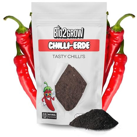 Bio2Grow Chilli-Erde 5 Liter - Indoor & Outdoor Blumenerde für Pflanzen Leichte Mischung Gemüse Anbau
