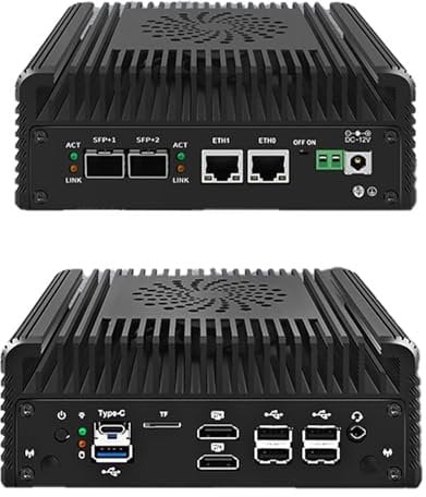 CYMINILMDPC Dual 10G SFP+ Firewall Mini PC,Core i3-N305,2X 2.5G LAN (i226-V), VPN/Router/NAS, 2X M.2 NVMe, DDR5, Low-Power Proxmox/PF2.7 Server