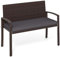 COSTWAY Polyrattan Gartenbank mit Sitzkissen, Balkontank wetterfest, 2-Sitzer Rattan Sitzbank bis 360 kg belastbar, Terrassenbank für Garten, Balkon und Terrasse, 110 x 56 x 84 cm (Grau)