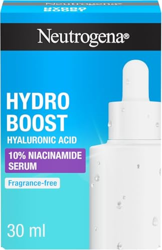 Neutrogena Hydro Boost 10% Niacinamid Serum, Spendet Feuchtigkeit, Verfeinert Poren und Verbessert die Hautstruktur, parfümfrei, 30ml