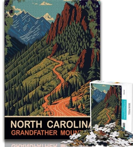 Grandfather Mountain SD-Puzzle für Erwachsene, 1000 Teile, anspruchsvolles Spiel und Familienspiel, ganze Familie, 38x26cm