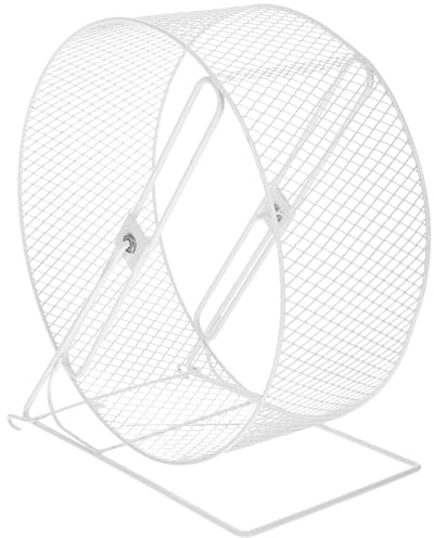 NUOBESTY Leises Hamsterrad Laufrad aus Eisen mit Halterung Kleine Größe für Hamster Rennmäuse Igel Glatte Kanten Laufradspielzeug für Kleintiere