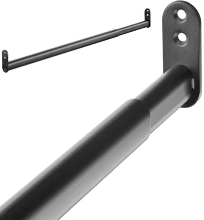 SOTECH Schrankstange schwarz matt oval ausziehbar von 600-900 mm Kleiderstange Teleskop-Schrankrohr
