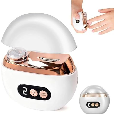 LINXINS Electric Nail Clippers, 2 in 1 Portable Automatic Nail Trimmer and Polisher with Scraps Storage & 3-Speed & LED Light,USB-C Rechargeable for Adults Seniors Thick Nails