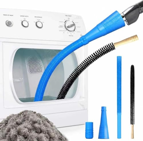 Lirynox Universal Dryer Vent Cleaner Kit, Lint Vacuum Attachment | Multipurpose Dryer Vent Cleaner for Power Washer Dryer Vent Air Conditioner Hoover Attachment