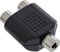InLine 99338 - Adaptador de audio (conector jack mono de 3,5 mm a 2 conectores RCA hembra)