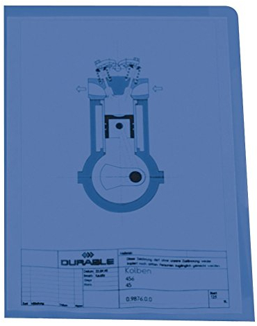 Durable Sichthülle, DIN A4 hoch, Hartfolie 150 µ, Karton à 50 Stück, blau, 233906