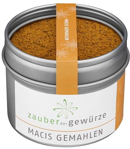 Zauber der Gewürze Macis gemahlen – Muskatblüte der Muskatnuss, für süße und herzhafte Gerichte, perfekt für weihnachtliches Gebäck, 50 g