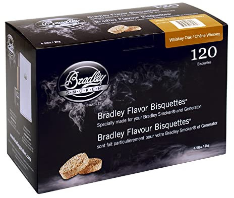 Bradley Smoker BTWOSE120 Lot de 120 bisquettes à whisky en chêne