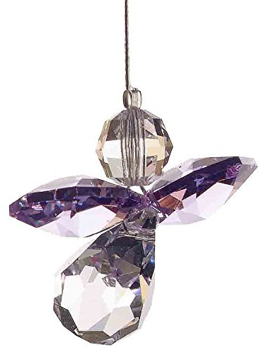 Swarovski Schutzengel-Anhänger aus Kristall, Geburtsstein, Sonnenfänger, Kristall, JUNE - LIGHT AMETHYST