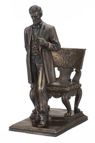 Pacific Giftware Abraham Lincoln Figurine Standing Near Chair with Eagle