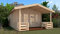 Weka Gartenhaus 137 Gr 2 mit Vordach und Terrasse