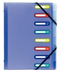 Exacompta 53222se – Stehsammler mit Fächermappe, 8 Fächer mit Deckel aus Polypropylen