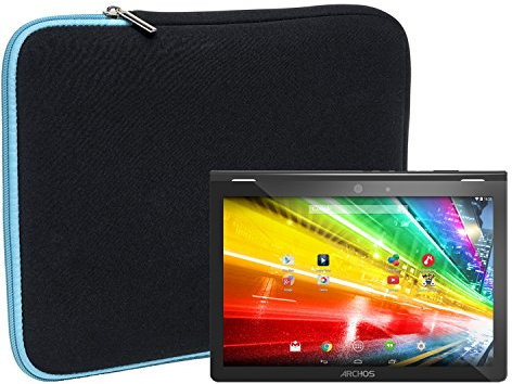 Slabo Tablet Tasche Schutzhülle für Archos 101 / 101b Oxygen Hülle Etui Case Phablet aus Neopren – TÜRKIS/SCHWARZ