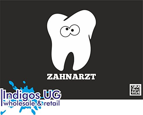 INDIGOS UG Aufkleber - Autoaufkleber - JDM - Die Cut - Fasching - Zahnarzt Dentist Party Männer Comic Fun Cool Arzt - 180x90mm weiß Auto Laptop Tuning Sticker Heckscheibe LKW