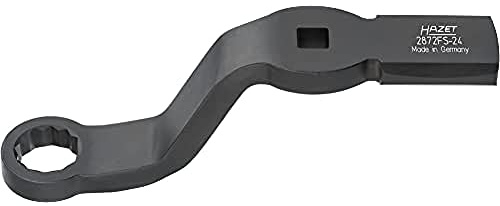 Hazet Schlag-Ringschlüssel, mit 2 Schlagflächen 2872FS-24, SW 24, SW 24 mm | SW 24, Antrieb 1/2 Zoll (12,5 mm) Vierkant hohl, Abtrieb Außenprofil Doppelsechskant, SW 24 mm, 639 g, Kopfbreite 38 mm