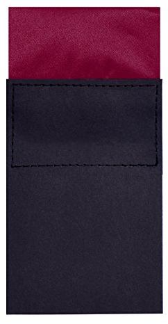 DonDon Herren Einstecktuch vorgefaltet eckig am Karton größenverstellbar bordeauxrot