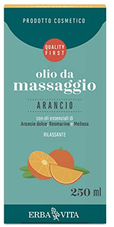 Erba Vita Olio Massaggio Arancio - Flacone da 250 ml