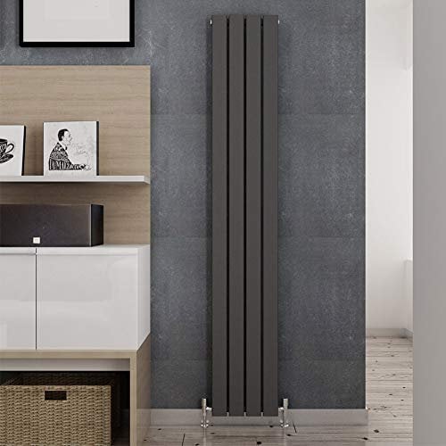 ELEGANT Radiators Vertical Anthracite Tall Single Bathroom Kitchen Designer Radiator Flat Panel 1800 x 300