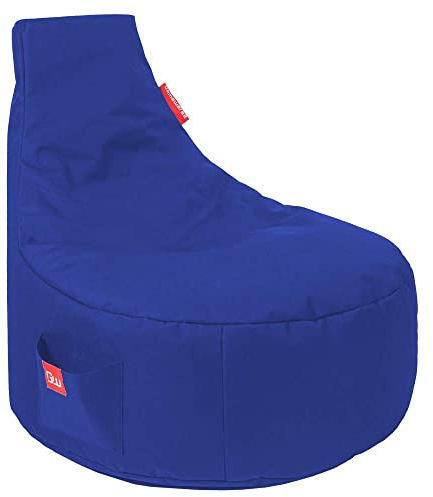 Gamewarez Alpha Black Sitzsack – Gaming-Sitzsack, Gamer-Sessel mit Rückenlehne zum Zocken, mit Seitentasche, robust und reißfest, Made in Germany (blau)