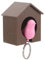 VOSAREA Schlüsselanhänger Vogelhaus Schlüsselring Ring Vogel Pfeife Schlüsselanhänger (Braunes Vogelhaus und rosa Vogel)