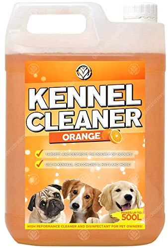 GardenersDream Kennel Cleaner 1 x 5L - Professional Safe Dog Cat Pet Odour Remover and Disinfectant 5 Litre Fragrance Fresh Concentrate 2 in 1 Simply Mix and Spray Solution (Orange)