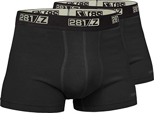 281Z Militär-Unterwäsche, Baumwolle, 5,1 cm, taktisches Wandern, Outdoor, Punisher Combat Line, Schwarz (2er-Pack), XX-Large