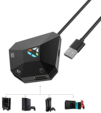 Dobe NS-Switch PS4 PS3 Game Keyboard and Mouse Adapter for PS4, PS3, Xbox one, N-Switch, Host Series Converter(Original Handle Guide Connection)