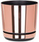 KORAD Indoor Plant Pots, 6 sizes, 25 colours – Rose Gold Medium Plant Pot Planter with Drainage Holes and Matching Saucer for All Houseplants – Modern Home Decor Round Flower Pot (18 cm)
