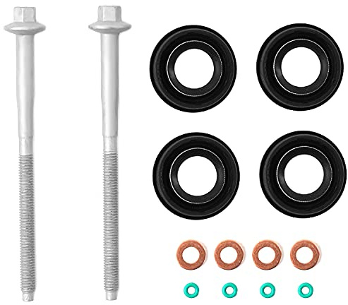 MaxAwe Fuel Injector Seals Kit, Injector Seal Washer O-Ring and Injector Bolts Kit (Set of 14 pcs) for Transit MK7 2.2 2.4 3.2 TDCI