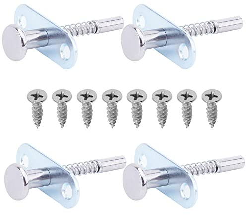 Juvielich Plunger Latches Spring-loaded Stainless Steel 0.24 Spring Outer Diameter 0.16 Rod Diameter 2.36 Length, Silver 4pcs