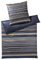 Joop! Mako-Satin-Bettwäsche-Garnitur Micro Lines Farbe Deep Ocean Größe 240x220+2x80x80cm Wendebettwäsche Gestreift Stripes