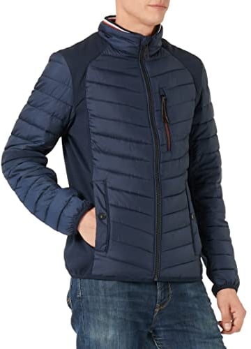 TOM TAILOR Herren Hybrid Steppjacke 1031475, 10668 - Sky Captain Blue, XL