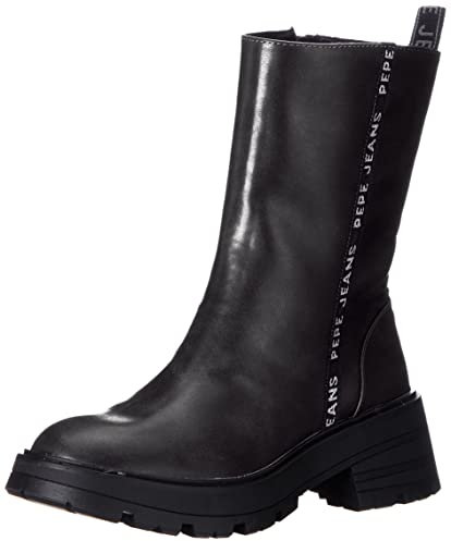 Pepe Jeans Damen SODA BASS W Boots, 999BLACK, 39 EU